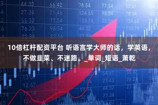 10倍杠杆配资平台 听语言学大师的话，学英语，不做韭菜、不迷路。_单词_短语_萧乾